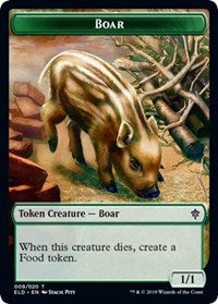 Boar // Food (17) Double-Sided Token [Throne of Eldraine Tokens] - The Mythic Store | 24h Order Processing