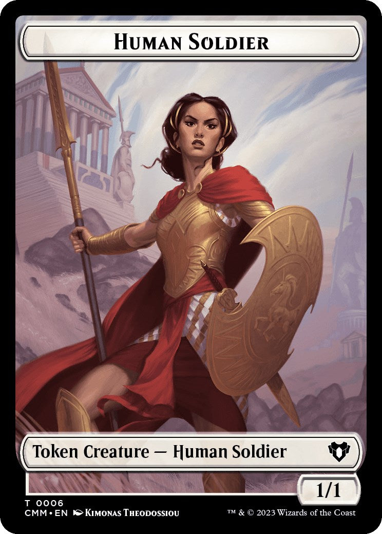 Human Soldier // Zombie (0013) Double-Sided Token [Commander Masters Tokens] - The Mythic Store | 24h Order Processing