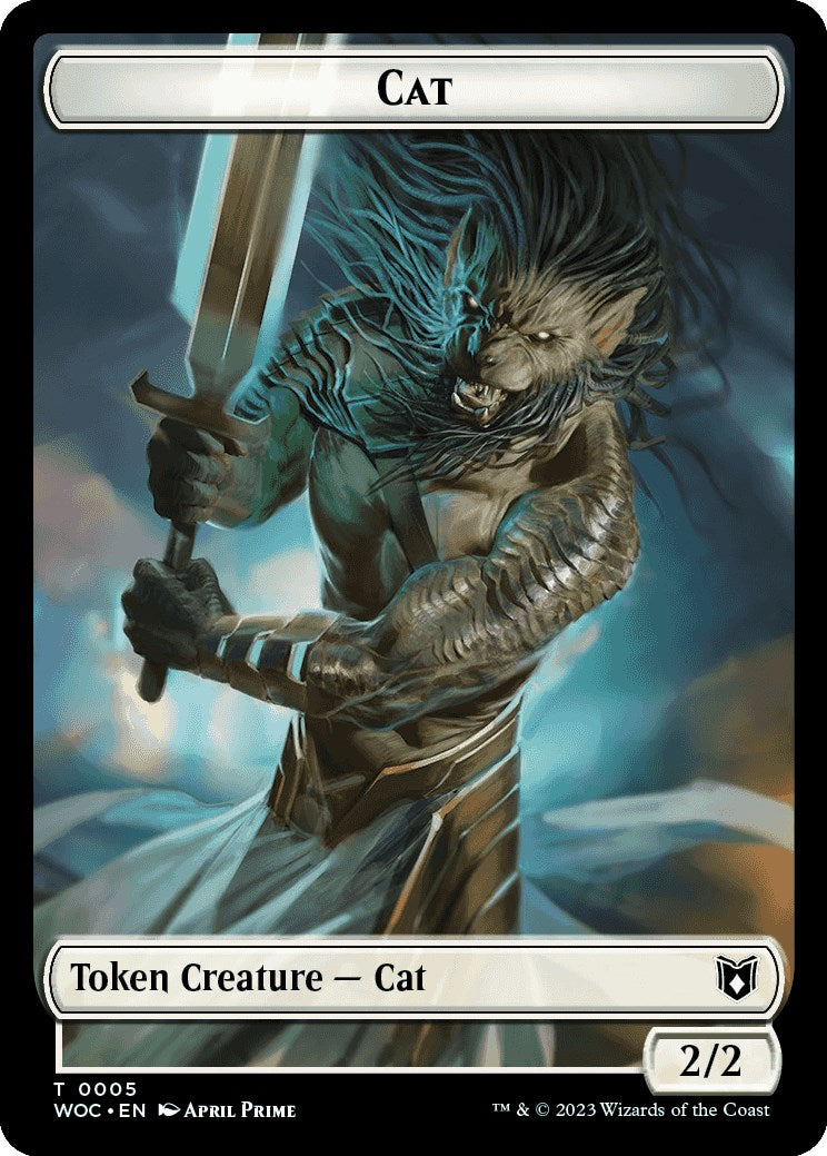 Cat (0005) // Human Double-Sided Token [Wilds of Eldraine Commander Tokens] - The Mythic Store | 24h Order Processing