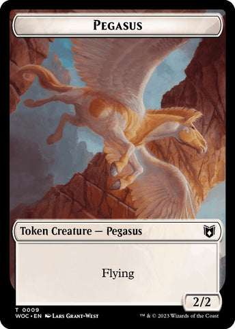 Pegasus // Saproling Double-Sided Token [Wilds of Eldraine Commander Tokens] - The Mythic Store | 24h Order Processing