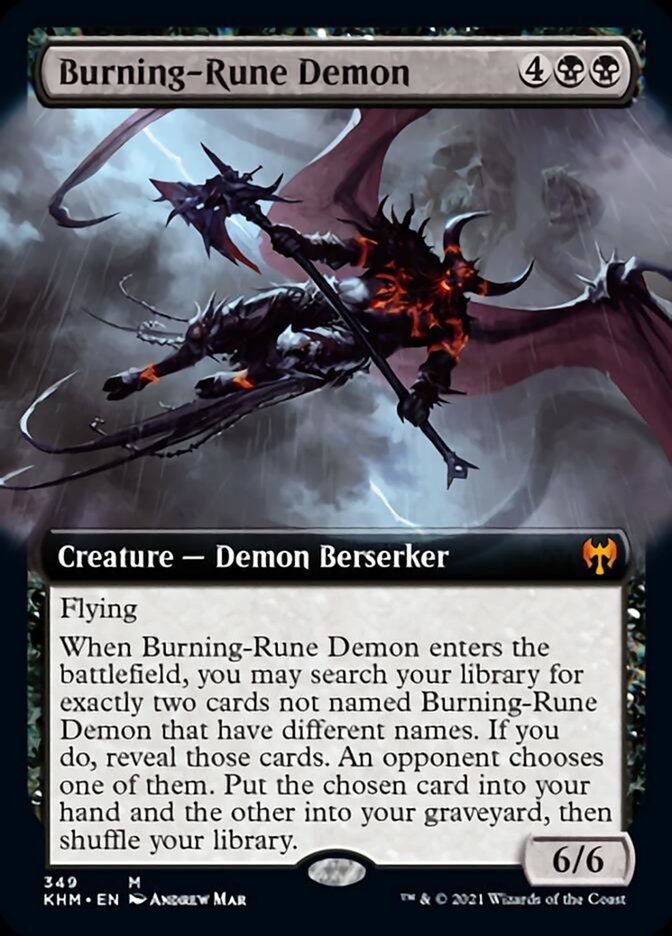 Burning-Rune Demon (Extended Art) [Kaldheim] - The Mythic Store | 24h Order Processing