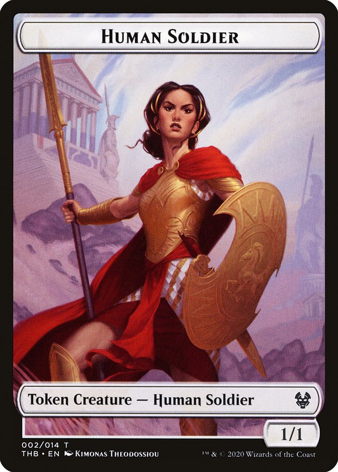Goat // Human Soldier Double-Sided Token [Theros Beyond Death Tokens] - The Mythic Store | 24h Order Processing