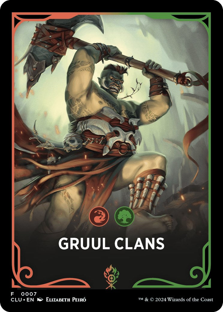 Gruul Clans Theme Card [Ravnica: Clue Edition Tokens] - The Mythic Store | 24h Order Processing
