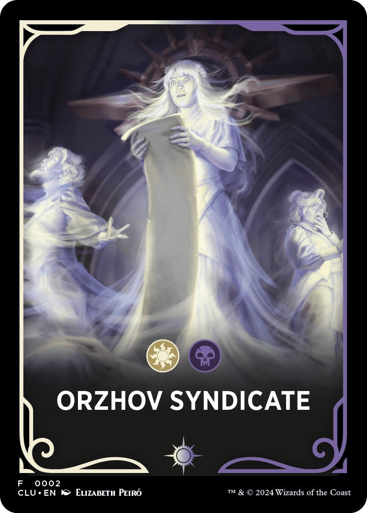 Orzhov Syndicate Theme Card [Ravnica: Clue Edition Tokens] - The Mythic Store | 24h Order Processing