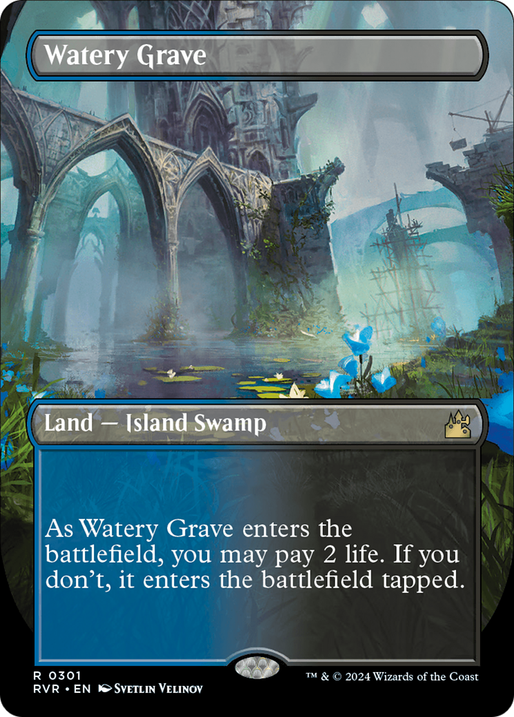 Watery Grave (Borderless) [Ravnica Remastered] - The Mythic Store | 24h Order Processing