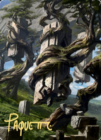 Forest 2 Art Card (Gold-Stamped Signature) [Zendikar Rising Art Series] - The Mythic Store | 24h Order Processing