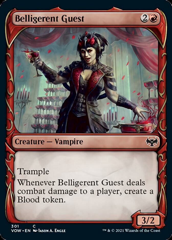 Belligerent Guest (Showcase Fang Frame) [Innistrad: Crimson Vow] - The Mythic Store | 24h Order Processing