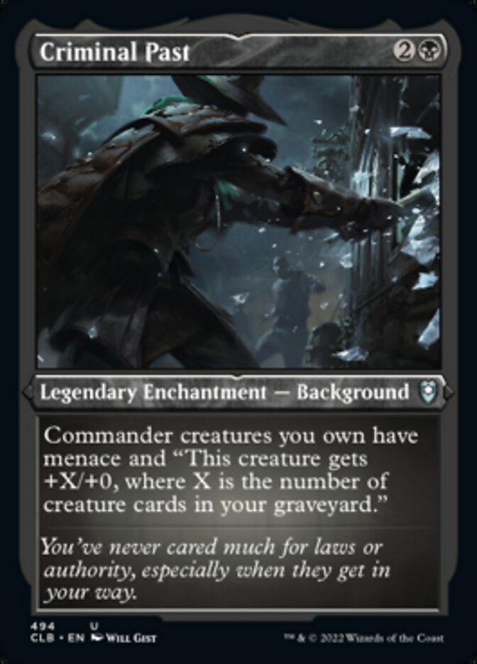 Criminal Past (Foil Etched) [Commander Legends: Battle for Baldur's Gate] - The Mythic Store | 24h Order Processing