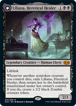 Liliana, Heretical Healer // Liliana, Defiant Necromancer [Commander Collection: Black] - The Mythic Store | 24h Order Processing