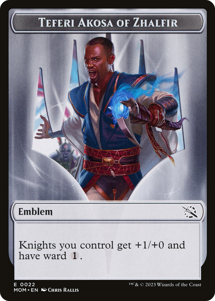 Treasure (21) // Teferi Akosa of Zhalfir Emblem Double-Sided Token [March of the Machine Tokens] - The Mythic Store | 24h Order Processing