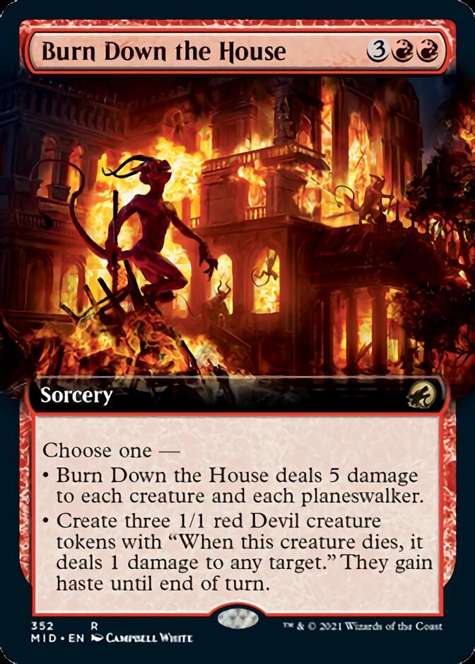 Burn Down the House (Extended Art) [Innistrad: Midnight Hunt] - The Mythic Store | 24h Order Processing