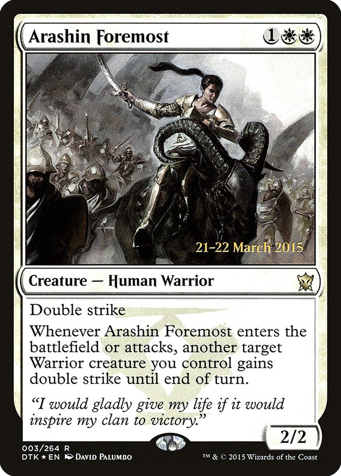 Arashin Foremost [Dragons of Tarkir Prerelease Promos] - The Mythic Store | 24h Order Processing