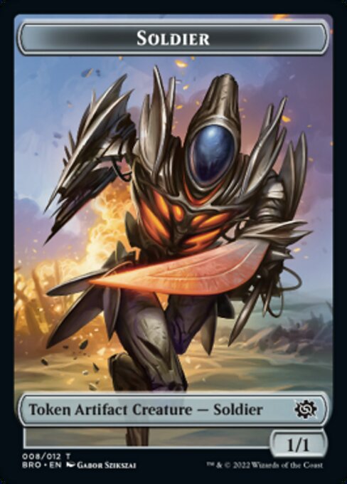 Powerstone // Soldier (008) Double-Sided Token [The Brothers' War Tokens] - The Mythic Store | 24h Order Processing