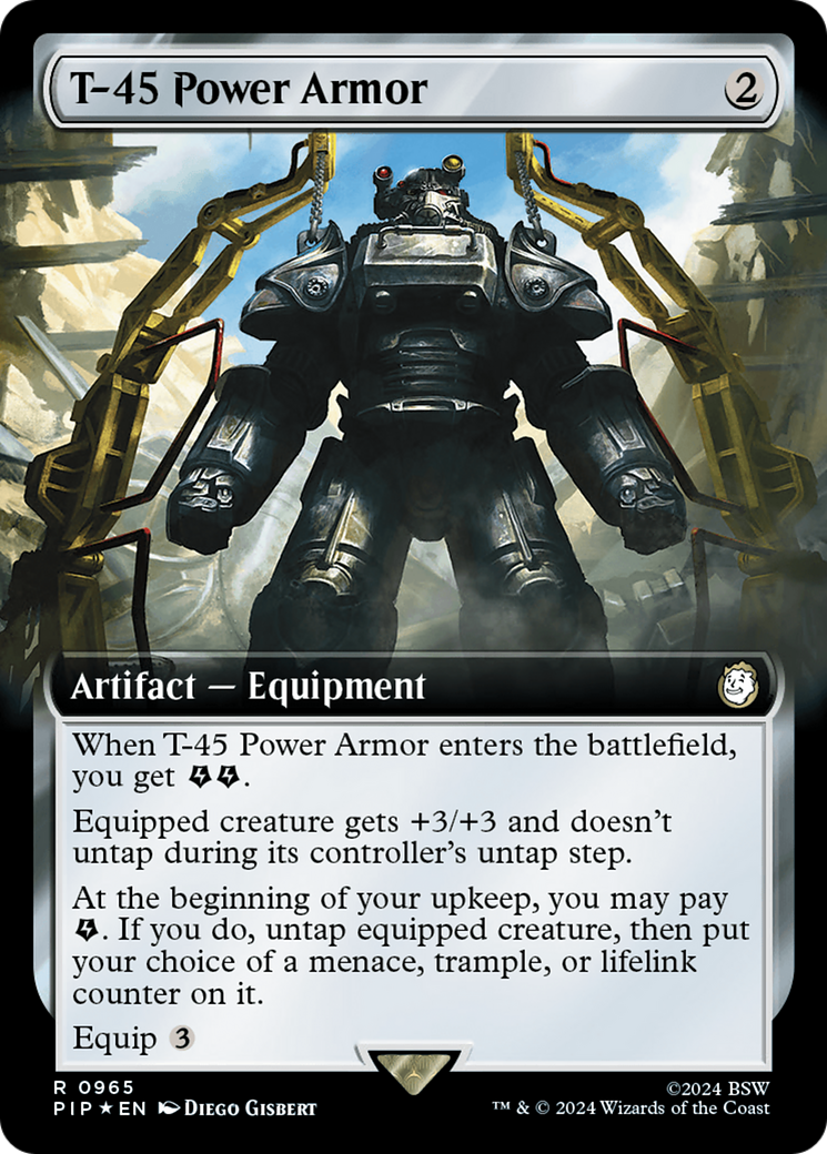 T-45 Power Armor (Extended Art) (Surge Foil) [Fallout] - The Mythic Store | 24h Order Processing