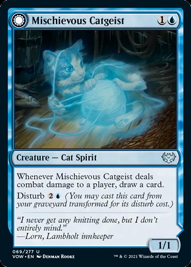 Mischievous Catgeist // Catlike Curiosity [Innistrad: Crimson Vow] - The Mythic Store | 24h Order Processing