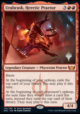 Urabrask, Heretic Praetor (Promo Pack) [Streets of New Capenna Promos] - The Mythic Store | 24h Order Processing