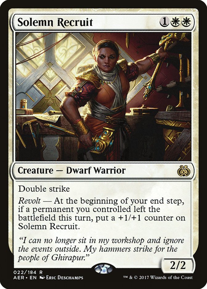 Solemn Recruit [Aether Revolt] - The Mythic Store | 24h Order Processing