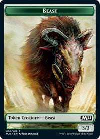 Beast // Saproling Double-Sided Token [Core Set 2021 Tokens] - The Mythic Store | 24h Order Processing