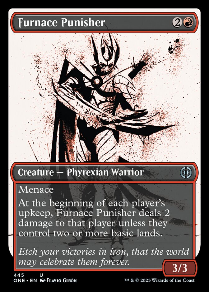 Furnace Punisher (Showcase Ichor Step-and-Compleat Foil) [Phyrexia: All Will Be One] - The Mythic Store | 24h Order Processing