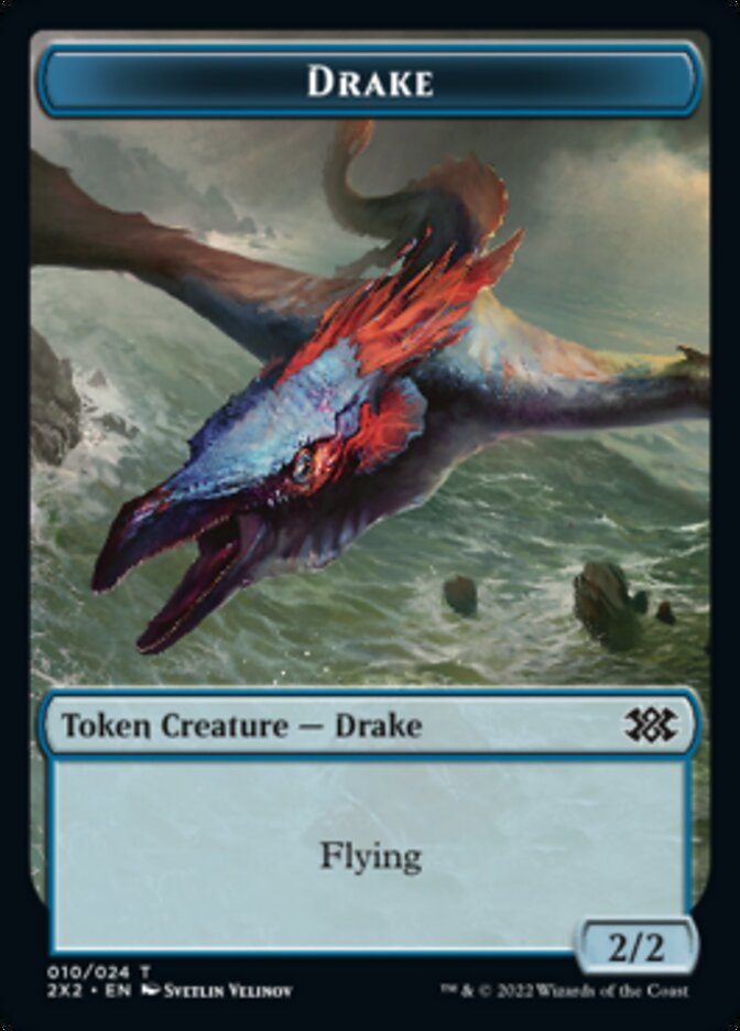 Drake // Knight Double-Sided Token [Double Masters 2022 Tokens] - The Mythic Store | 24h Order Processing