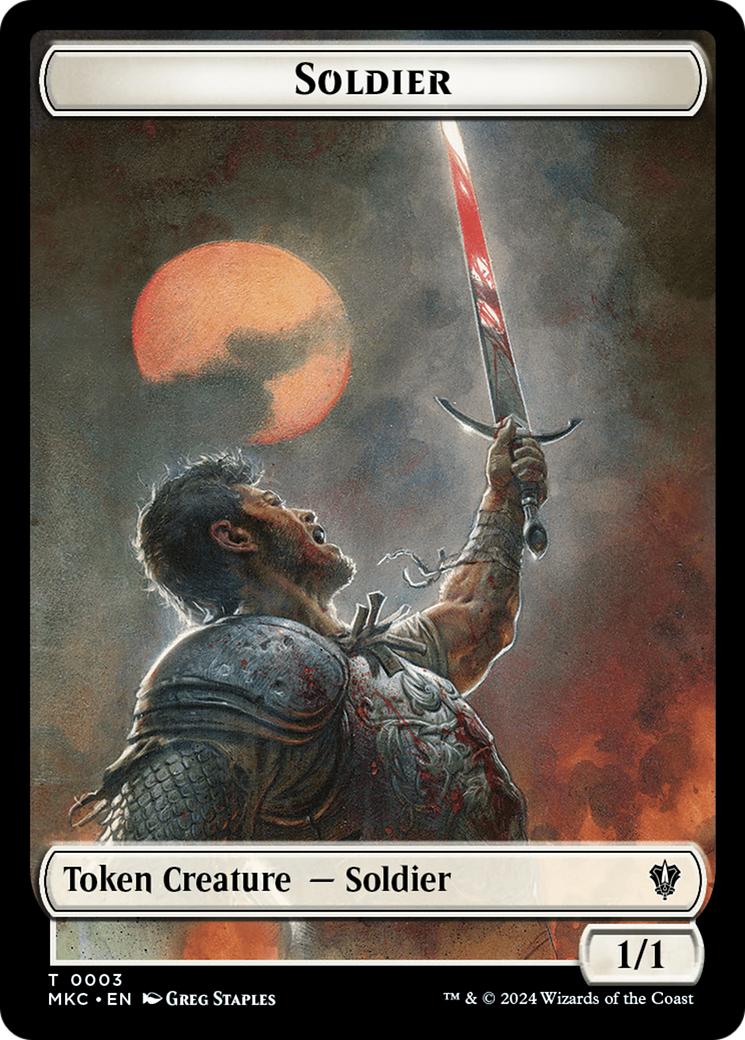 Construct // Soldier Double-Sided Token [Murders at Karlov Manor Commander Tokens] - The Mythic Store | 24h Order Processing