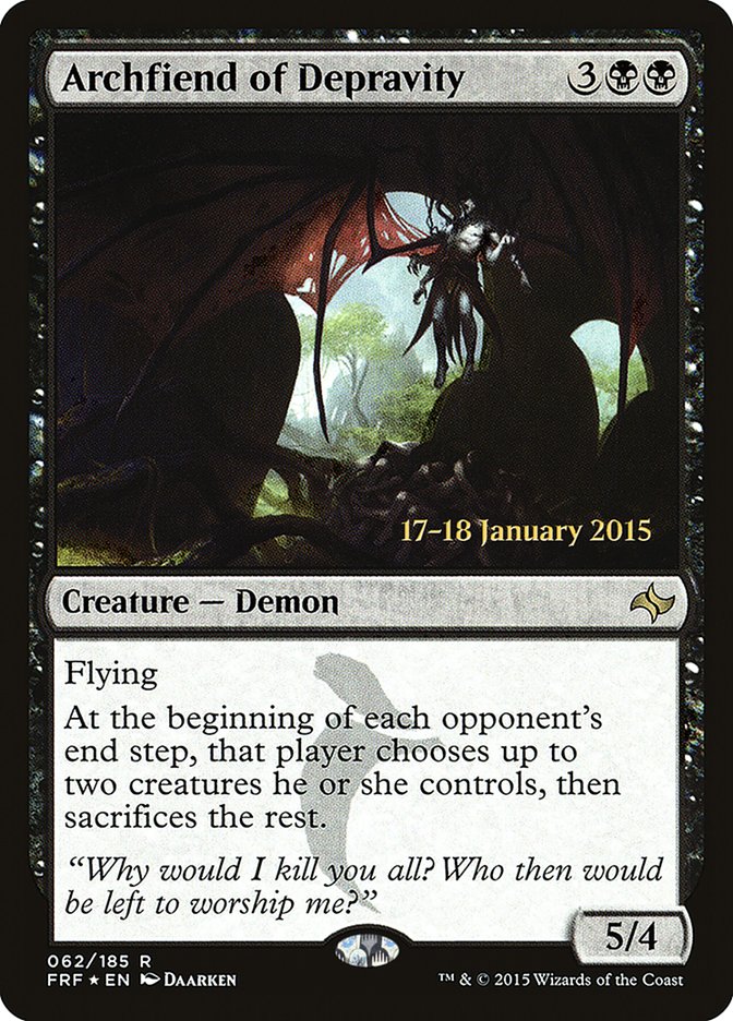 Archfiend of Depravity [Fate Reforged Prerelease Promos] - The Mythic Store | 24h Order Processing