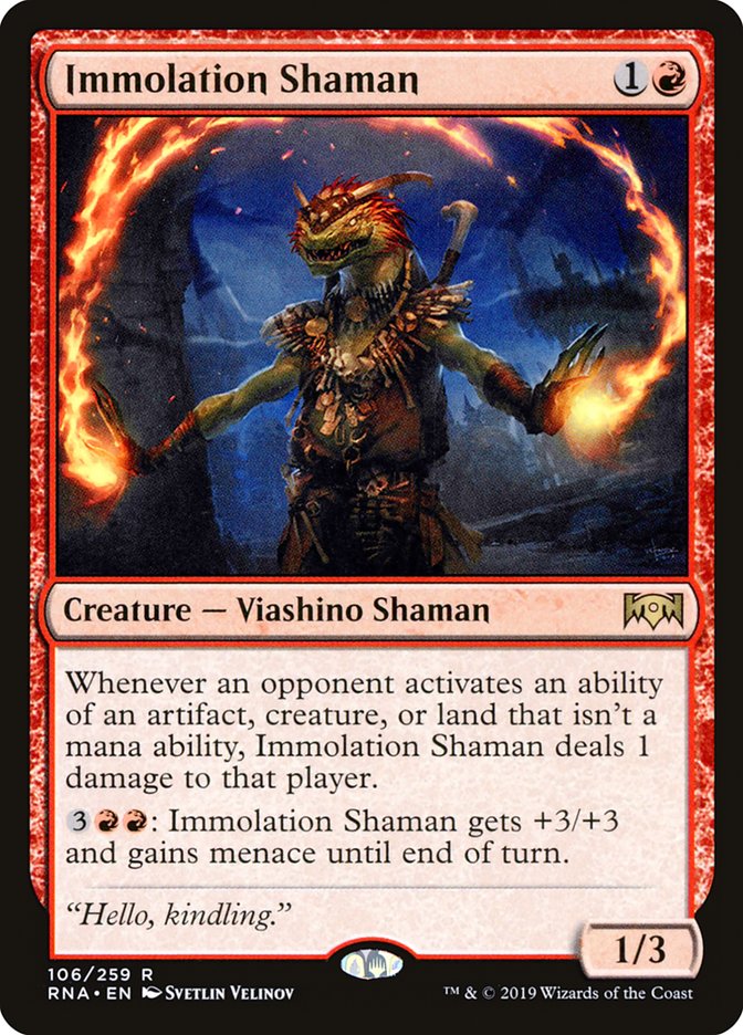 Immolation Shaman [Ravnica Allegiance] - The Mythic Store | 24h Order Processing