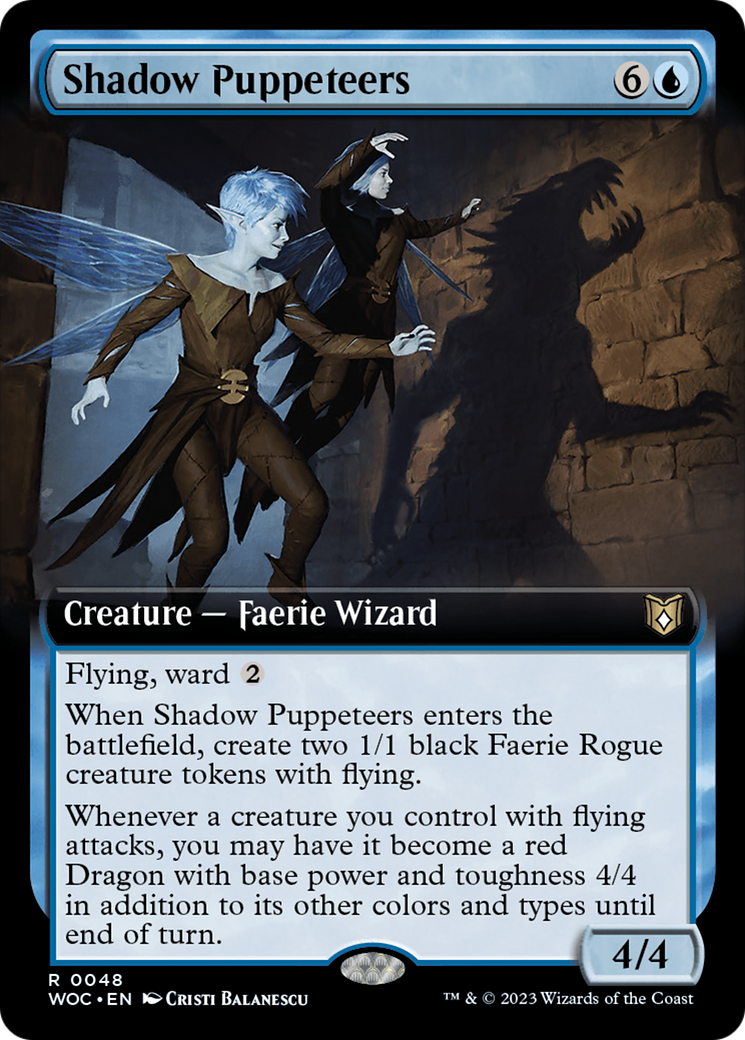 Shadow Puppeteers (Extended Art) [Wilds of Eldraine Commander] - The Mythic Store | 24h Order Processing