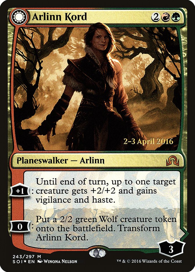Arlinn Kord // Arlinn, Embraced by the Moon [Shadows over Innistrad Prerelease Promos] - The Mythic Store | 24h Order Processing