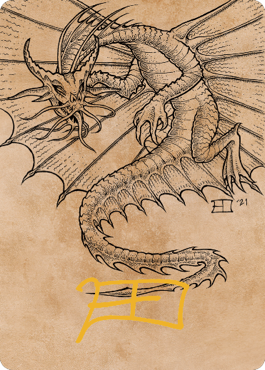 Ancient Gold Dragon Art Card (44) (Gold-Stamped Signature) [Commander Legends: Battle for Baldur's Gate Art Series] - The Mythic Store | 24h Order Processing