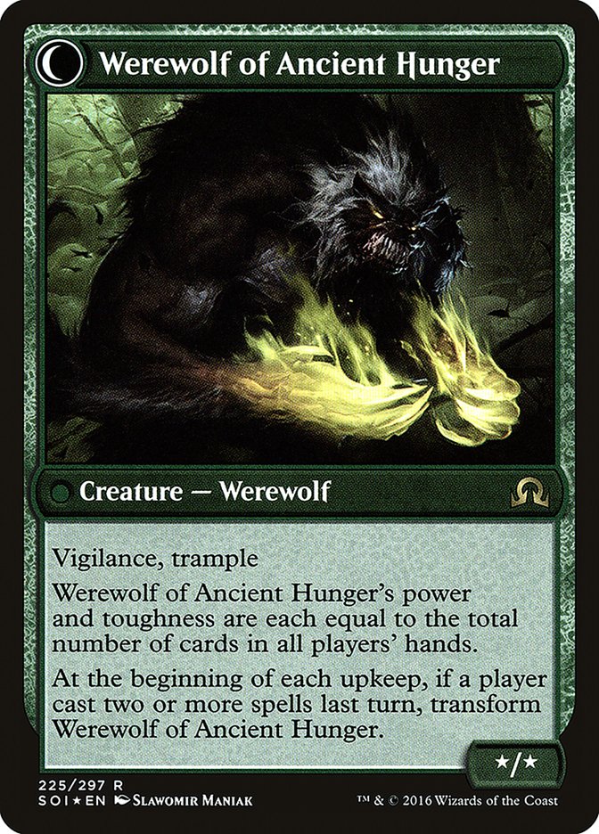 Sage of Ancient Lore // Werewolf of Ancient Hunger [Shadows over Innistrad Prerelease Promos] - The Mythic Store | 24h Order Processing