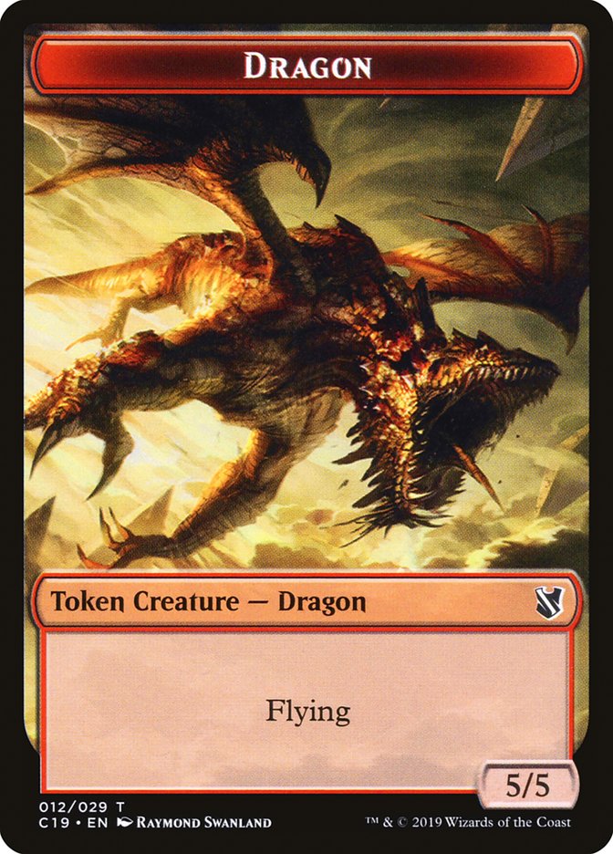 Heart-Piercer Manticore // Dragon Double-Sided Token [Commander 2019 Tokens] - The Mythic Store | 24h Order Processing