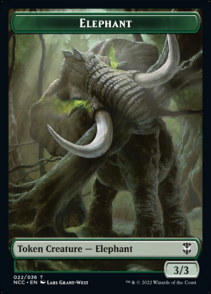 Clue // Elephant Double-Sided Token [Streets of New Capenna Commander Tokens] - The Mythic Store | 24h Order Processing