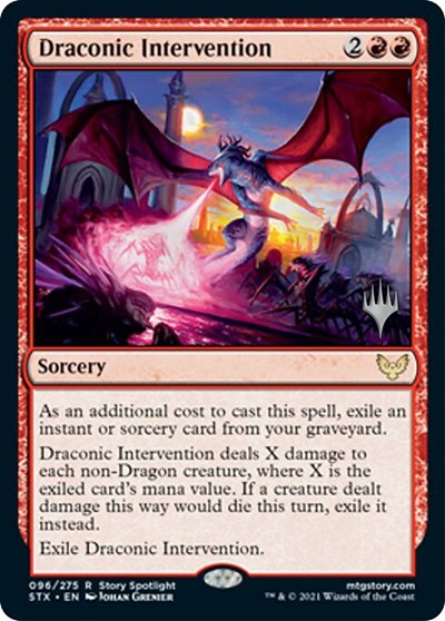Draconic Intervention (Promo Pack) [Strixhaven: School of Mages Promos] - The Mythic Store | 24h Order Processing
