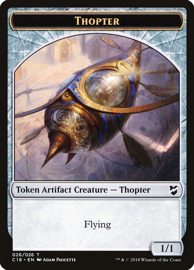 Cat Warrior // Thopter (026) Double-Sided Token [Commander 2018 Tokens] - The Mythic Store | 24h Order Processing