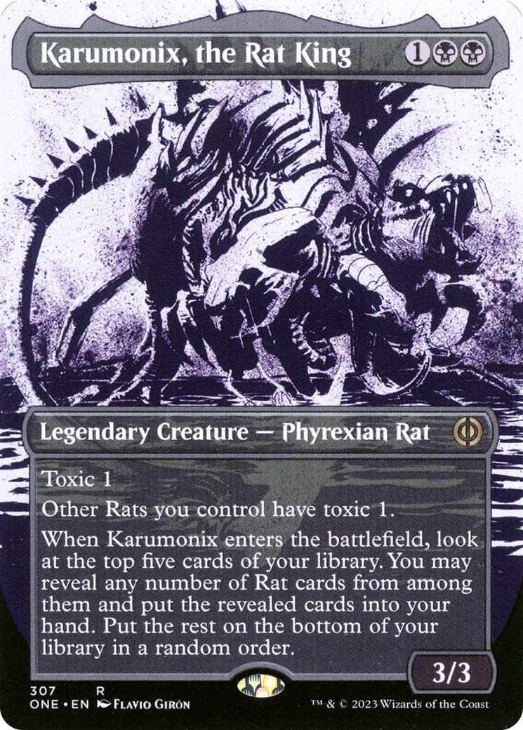 Karumonix, the Rat King (Borderless Ichor) [Phyrexia: All Will Be One] - The Mythic Store | 24h Order Processing