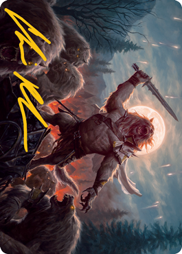 Tovolar, the Midnight Scourge 1 Art Card (Gold-Stamped Signature) [Innistrad: Midnight Hunt Art Series] - The Mythic Store | 24h Order Processing