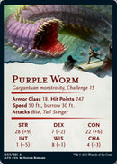 Purple Worm Art Card [Dungeons & Dragons: Adventures in the Forgotten Realms Art Series] - The Mythic Store | 24h Order Processing