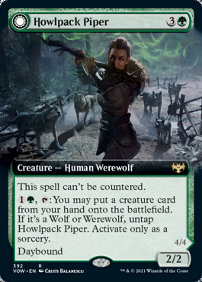 Howlpack Piper // Wildsong Howler (Extended Art) [Innistrad: Crimson Vow] - The Mythic Store | 24h Order Processing