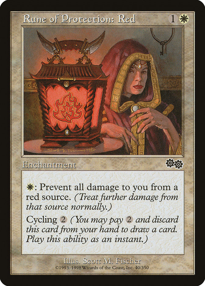 Rune of Protection: Red [Urza's Saga] - The Mythic Store | 24h Order Processing