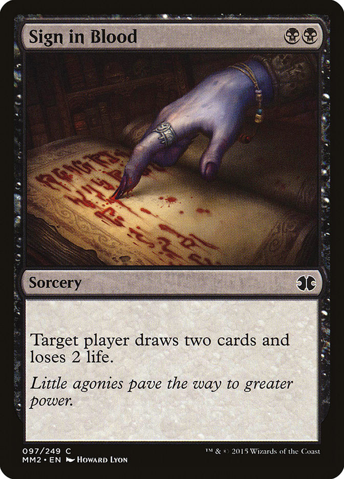 Sign in Blood [Modern Masters 2015] - The Mythic Store | 24h Order Processing