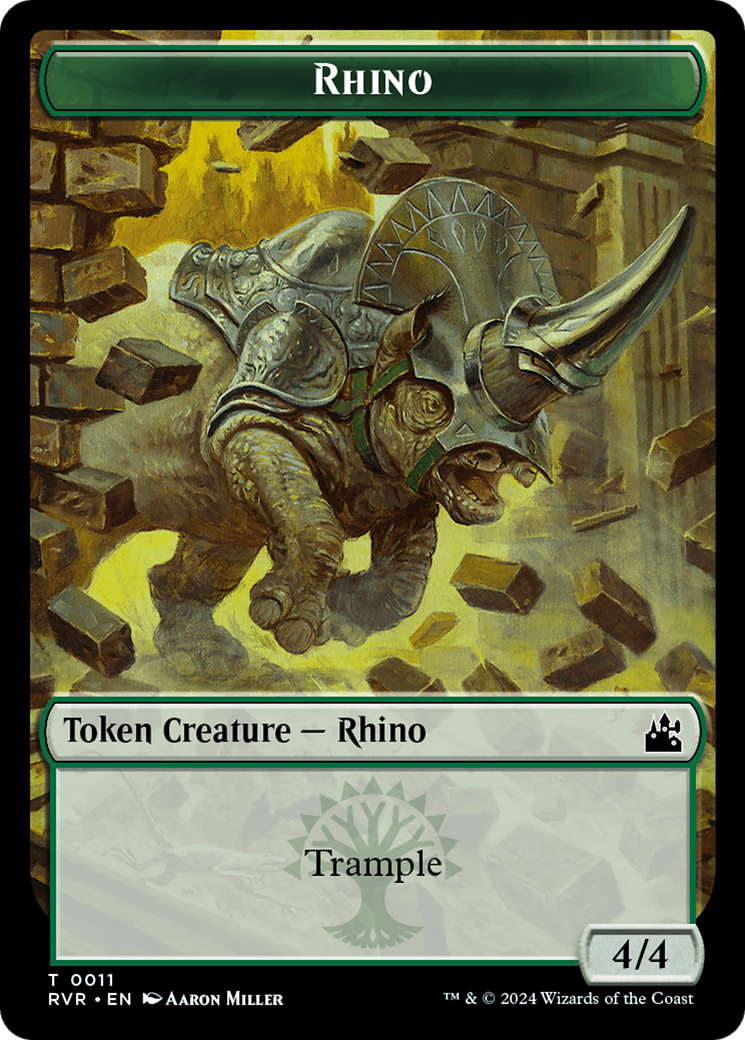 Bird // Rhino Double-Sided Token [Ravnica Remastered Tokens] - The Mythic Store | 24h Order Processing