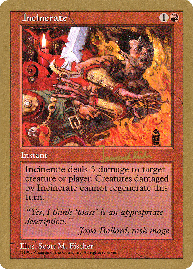 Incinerate (Janosch Kuhn) [World Championship Decks 1997] - The Mythic Store | 24h Order Processing