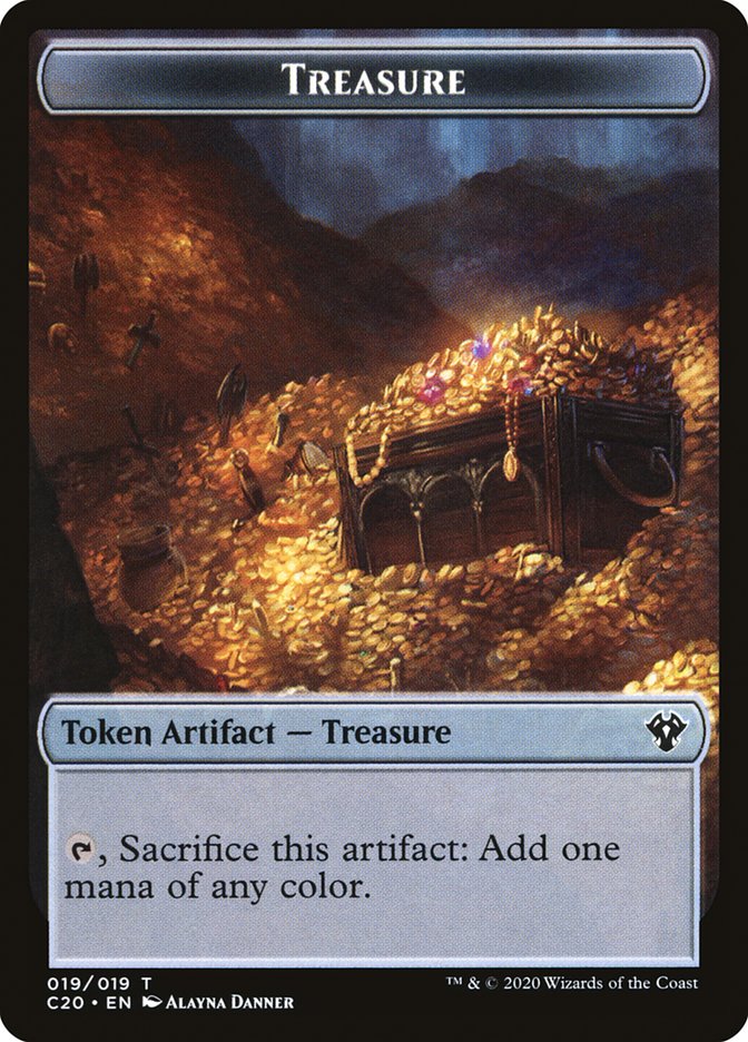 Spirit // Treasure Double-Sided Token [Commander 2020 Tokens] - The Mythic Store | 24h Order Processing