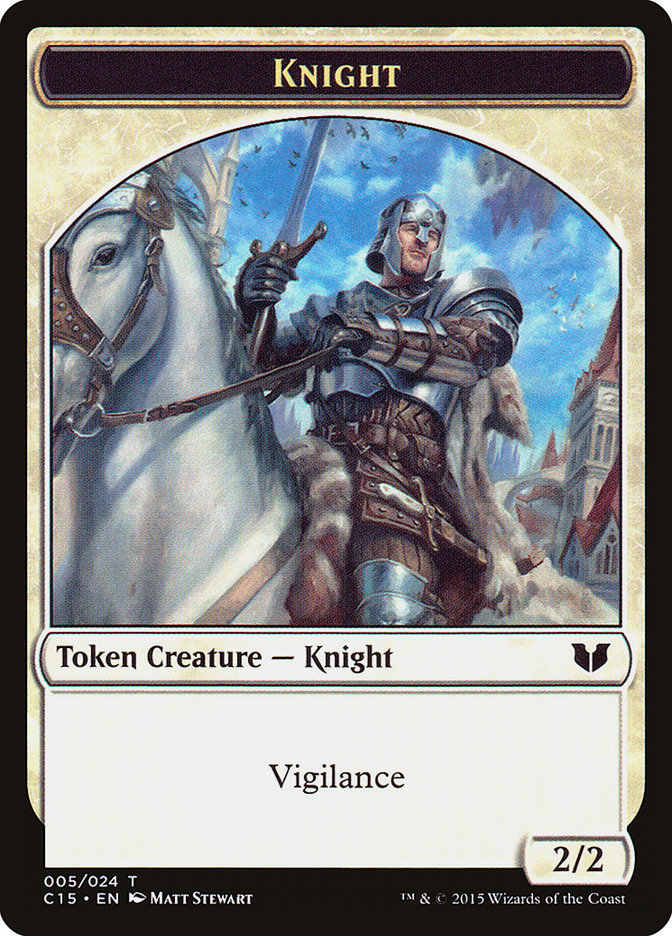 Angel // Knight (005) Double-Sided Token [Commander 2015 Tokens] - The Mythic Store | 24h Order Processing