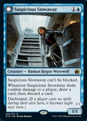 Suspicious Stowaway // Seafaring Werewolf [Innistrad: Midnight Hunt] - The Mythic Store | 24h Order Processing