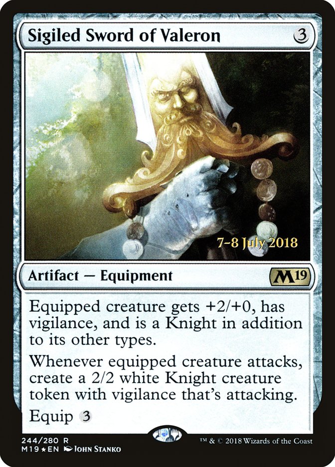 Sigiled Sword of Valeron [Core Set 2019 Prerelease Promos] - The Mythic Store | 24h Order Processing