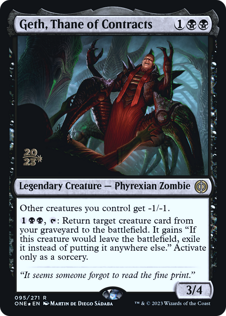 Geth, Thane of Contracts [Phyrexia: All Will Be One Prerelease Promos] - The Mythic Store | 24h Order Processing