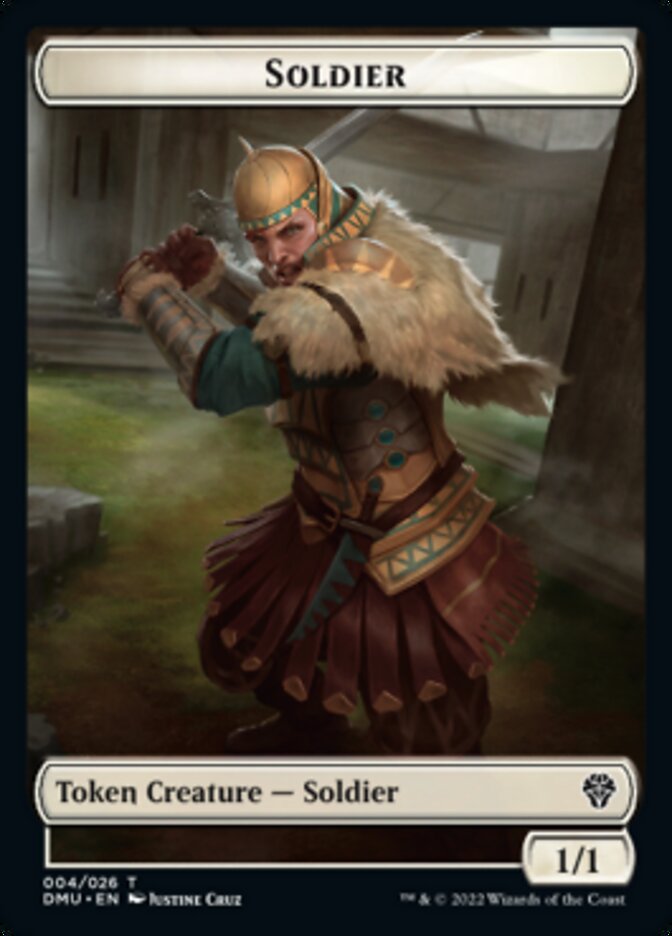 Soldier // Beast Double-Sided Token [Dominaria United Tokens] - The Mythic Store | 24h Order Processing