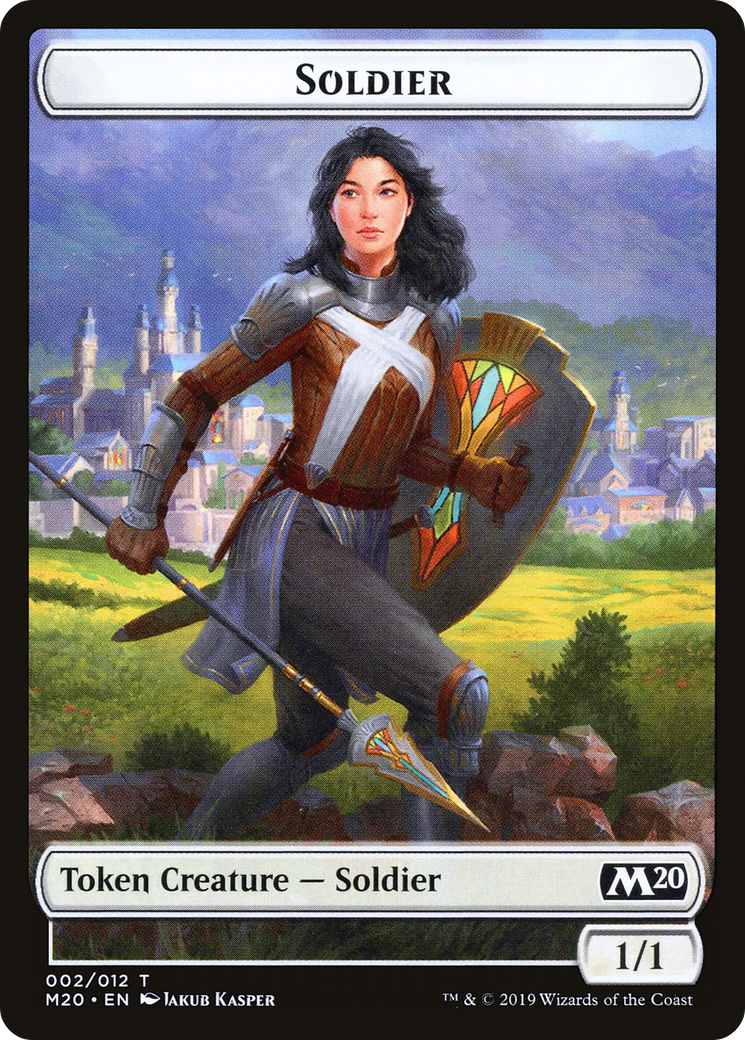 Soldier // Dinosaur Double-Sided Token [Game Night 2019 Tokens] - The Mythic Store | 24h Order Processing